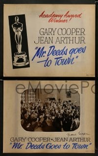 4d047 MR. DEEDS GOES TO TOWN 5 1936 8x10 stills in homemade lobby cards + TC R68 Capra signed one!