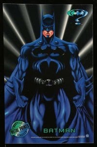 4d161 BATMAN FOREVER set of 8 7x10 art prints '95 cool faux 'metal' prints with heroes & villains!