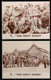 4d086 DIRTY DOZEN video 8x10 DVD promo set R00 Lee Marvin, Robert Aldrich World War II classic!