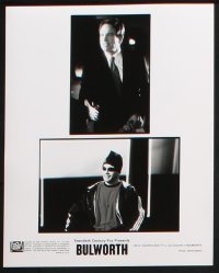 4d901 BULWORTH presskit w/ 10 stills '98 directed by Warren Beatty, cool political artwork!