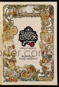 4d414 BARRY LYNDON promo brochure '75 Stanley Kubrick, Ryan O'Neal, colorful art of cast by Gehm!