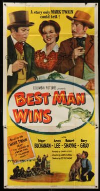 4f604 BEST MAN WINS 3sh '48 The Celebrated Jumping Frog of Calaveras County by Twain!