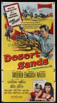 4f674 DESERT SANDS 3sh '55 with the howling fury of a thousand sandstorms, they struck!