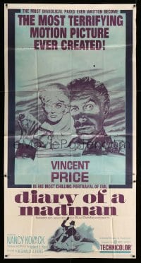 4f678 DIARY OF A MADMAN 3sh '63 Vincent Price in his most chilling portrayal of evil!