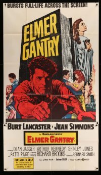 4f686 ELMER GANTRY INCOMPLETE 3sh '60 Jean Simmons, Shirley Jones & Page damn Burt Lancaster's soul!