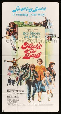 4f705 FLIGHT OF THE DOVES 3sh '71 Ralph Nelson, Ron Moody, Jack Wild, cool Terpning art of cast!
