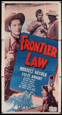 4f712 FRONTIER LAW 3sh R50 great images of cowboys Russell Hayden & Fuzzy Knight!