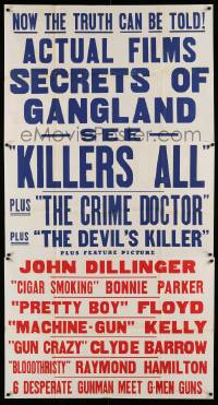 4f769 KILLERS ALL/DEVIL'S KILLER 3sh '57 John Dillinger & marijuana expose, true crime triple bill!