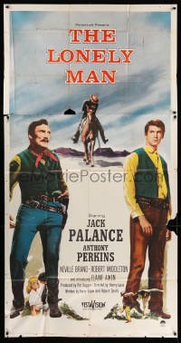 4f788 LONELY MAN 3sh '57 full-length portrait of Jack Palance & Anthony Perkins!