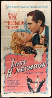 4f790 LOST HONEYMOON 3sh '47 Franchot Tone returns from WWII w/amnesia and a forgotten wife & kids!