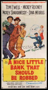 4f839 NICE LITTLE BANK THAT SHOULD BE ROBBED 3sh '58 Tom Ewell, Mickey Rooney & Shaughnessy!