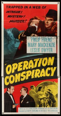 4f847 OPERATION CONSPIRACY 3sh '57 they're trapped in a web of intrigue, mystery & murder!