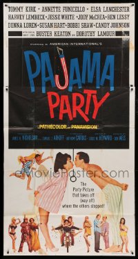 4f851 PAJAMA PARTY 3sh '64 Annette Funicello in sexy lingerie, Tommy Kirk, Buster Keaton!