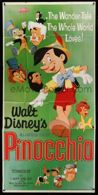 4f853 PINOCCHIO 3sh R62 Disney classic fantasy cartoon about a wooden boy who wants to be real!