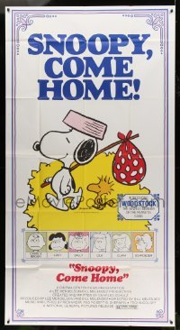 4f903 SNOOPY COME HOME 3sh '72 Peanuts, Charlie Brown, great Schulz art of Snoopy & Woodstock!