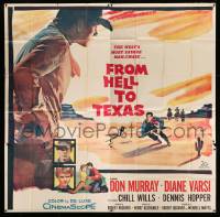4f289 FROM HELL TO TEXAS 6sh '58 cool art of Don Murray in the West's most savage man-chase!