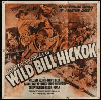 4f292 GREAT ADVENTURES OF WILD BILL HICKOK 6sh R49 great western montage art of Wild Bill Elliott!