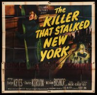 4f304 KILLER THAT STALKED NEW YORK 6sh '50 unseen killer stalks Evelyn Keyes, different art, rare!