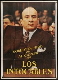 4f364 UNTOUCHABLES teaser Argentinean 41x57 '87 portrait of Robert De Niro as Capone, Brian De Palma