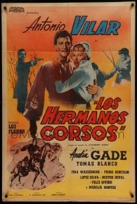 4f473 LOS HERMANOS CORSOS Argentinean '55 Argentine version of Dumas' The Corsican Brothers!