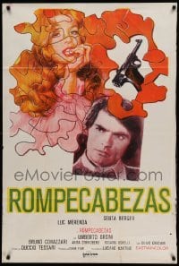 4f480 MAN WITHOUT A MEMORY Argentinean '74 Luc Merenda, Senta Berger, different jigsaw puzzle art!