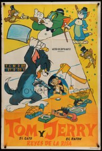 4f544 TOM & JERRY REYES DE LA RISA Argentinean '50s cool different violent cartoon artwork!