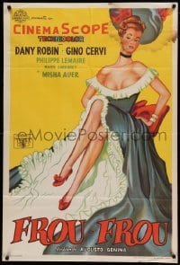4f545 TOY WIFE Argentinean '55 Frou-Frou, great full-length art of sexy Dany Robin!