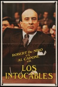 4f552 UNTOUCHABLES teaser Argentinean '87 Robert De Niro as Capone, director Brian De Palma candid