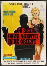 4f063 008: OPERATION EXTERMINATE Italian 1p '65 Umberto Lenzi, cool spy silhouette art by Ciriello!