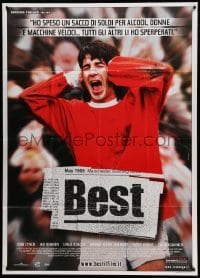 4f077 BEST Italian 1p '02 John Lynch as George Best, Manchester United football legend!