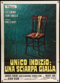 4f107 DEADLY TRAP Italian 1p '72 directed by Rene Clement, different art of bloody scarf on chair!
