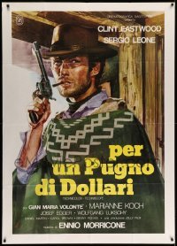 4f133 FISTFUL OF DOLLARS Italian 1p R76 Leone's Per un Pugno di Dollari, Casaro art of Eastwood!