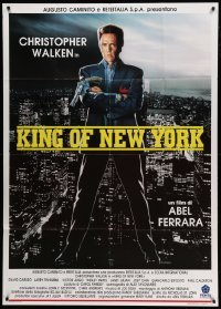 4f178 KING OF NEW YORK Italian 1p '91 Casaro art of Christopher Walken, directed by Abel Ferrara!