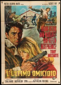 4f208 ONCE A THIEF Italian 1p '65 different Stefano art of sexy Ann-Margret & Alain Delon!