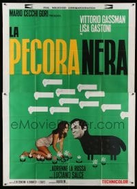 4f011 BLACK SHEEP Italian 2p '68 Luciano Salce's La pecora nera, Lisa Gastoni & Vittorio Gassman!