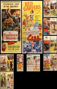 4h510 LOT OF 17 FORMERLY FOLDED INSERTS '40s-60s great images from a variety of different movies!