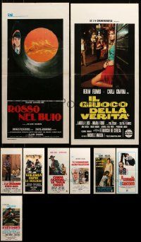 4h475 LOT OF 15 FORMERLY FOLDED ITALIAN LOCANDINAS '60s-90s great images from a variety of movies!