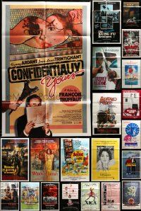 4h061 LOT OF 46 FOLDED ONE-SHEETS '70s-80s great images from a variety of different movies!