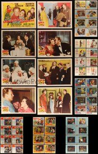 4h109 LOT OF 56 LOBBY CARDS '50s complete sets from a variety of different movies!