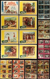 4h104 LOT OF 88 LOBBY CARDS '40s-50s complete sets from a variety of different movies!