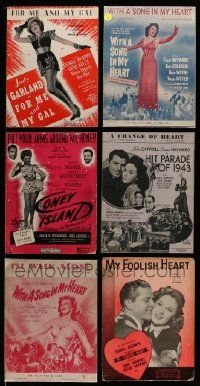 4h152 LOT OF 6 SHEET MUSIC '40s-50s songs from For Me and My Gal, Coney Island & more!