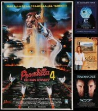 4h425 LOT OF 6 UNFOLDED US AND NON-US COMMERCIAL, VIDEO AND THEATRICAL POSTERS '80s-90s cool!