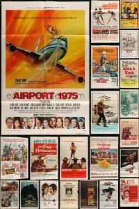 4h046 LOT OF 63 FOLDED ONE-SHEETS '50s-70s great images from a variety of different movies!