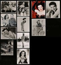 4h375 LOT OF 11 JANE RUSSELL REPRO 8X10 STILLS '80s sexy images including one with Marilyn Monroe!