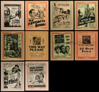 4h247 LOT OF 10 11X14 LOCAL THEATER WINDOW CARDS '30s-40s great images from a variety of movies!