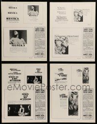 4h285 LOT OF 4 PRESS SHEETS '50s-60s Monika, Importance of Being Earnest, Sound of Trumpets+more!