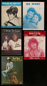 4h155 LOT OF 5 SHEET MUSIC '50s-70s songs by Dionne Warwick, Barry Manilow, Jim Croce & more!