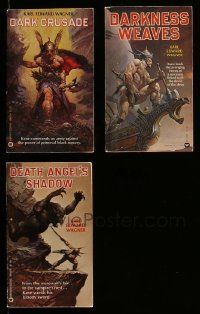 4h027 LOT OF 3 KARL EDWARD WAGNER KANE PAPERBACK BOOKS '80s all with Frank Frazetta cover art!