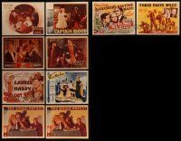 4h277 LOT OF 10 REPRO LOBBY CARDS '80s Mummy, Laurel & Hardy Way Out West, Captain Blood & more!