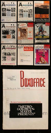 4h006 LOT OF 10 EXHIBITOR MAGAZINES '69-78 filled with great movie images & information!